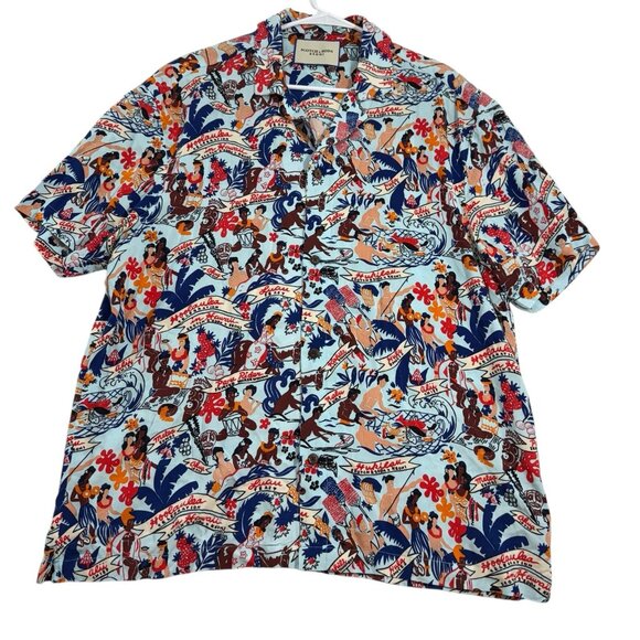 Scotch & Soda c Keoni Hawaii Hawaiian Shirt Sz L Button Front Tropical Vacation - Picture 3 of 13